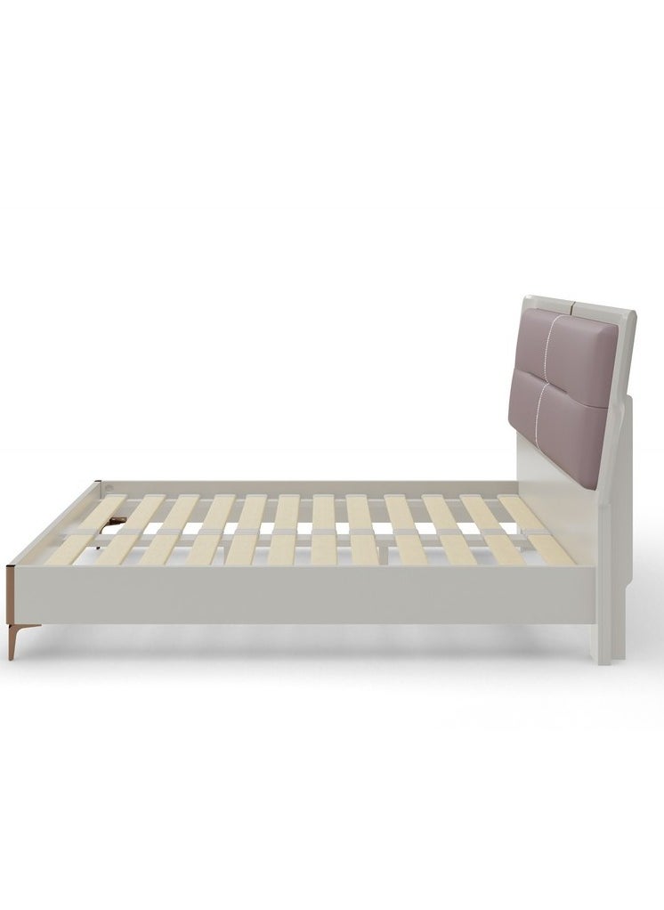 ROYALOAK Royaloak Phoenix King Size Bed | MDF Construction | Leatherette Upholstery | Elegant High-Gloss Finish | Modern Design | Durable & Long-lastin  - Image 3