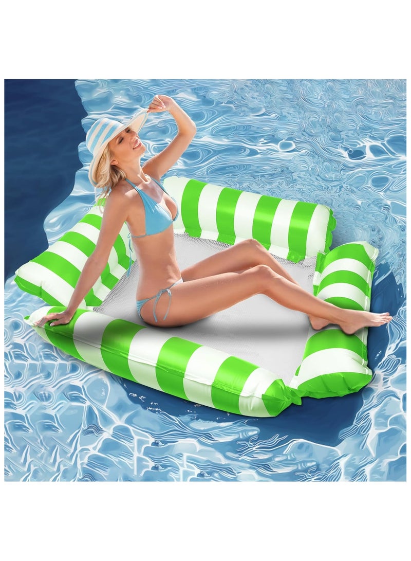 Anna Foldable PVC Backrest Swimming Float Bed - Four-Tube Inflatable Mesh Water Recreation Lounge Chair, Portable Relaxation Water Lounger - Image 5