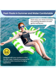 Anna Foldable PVC Backrest Swimming Float Bed - Four-Tube Inflatable Mesh Water Recreation Lounge Chair, Portable Relaxation Water Lounger  - Image 2