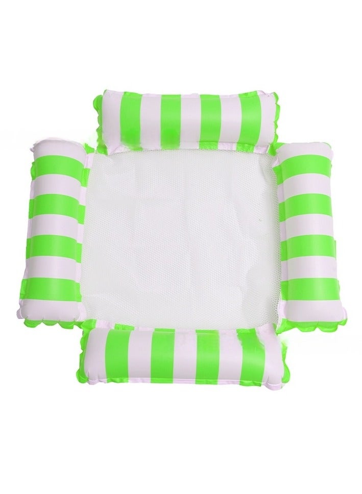 Anna Foldable PVC Backrest Swimming Float Bed - Four-Tube Inflatable Mesh Water Recreation Lounge Chair, Portable Relaxation Water Lounger - Image 1