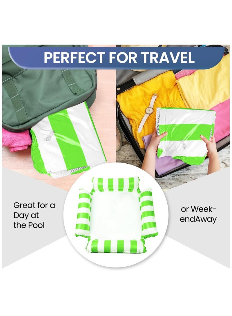 Anna Foldable PVC Backrest Swimming Float Bed - Four-Tube Inflatable Mesh Water Recreation Lounge Chair, Portable Relaxation Water Lounger - Image 4