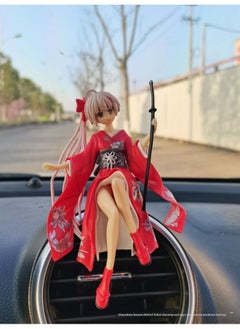 Second-dimensional Fate Of The Sky Spring Sun Wild Dome Animation Hand-run Kimono Dome Sister Surrounding Japanese Car Ornaments Animation Model-Color:Red