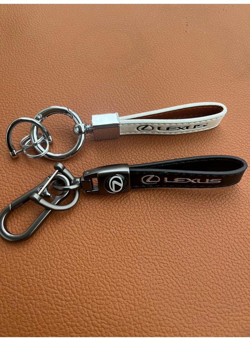 LEXUS Carabiner Keychain, Universal Heavy Duty Woven Handmade Leather Key Chain for Men and Women - Image 2