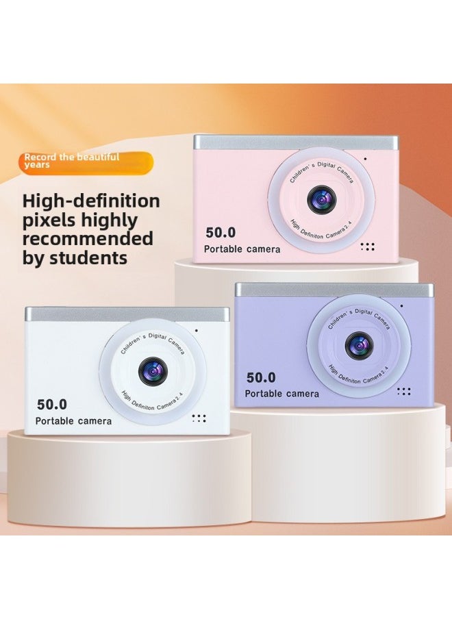Generic HD Student Digital Camera Game Selfie Ultra-thin 50x Zoom Card Camera UK-Body Color:Silver  - Image 1