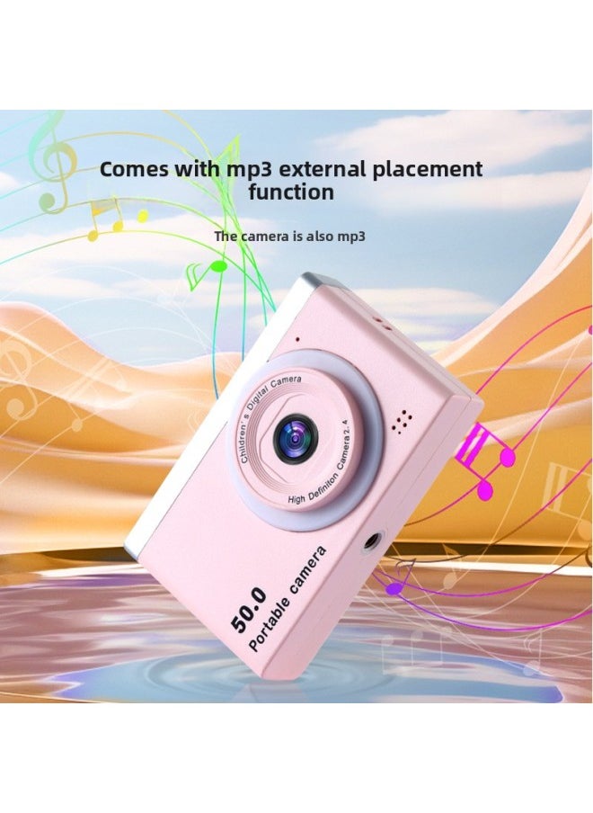 Generic HD Student Digital Camera Game Selfie Ultra-thin 50x Zoom Card Camera UK-Body Color:Silver  - Image 4