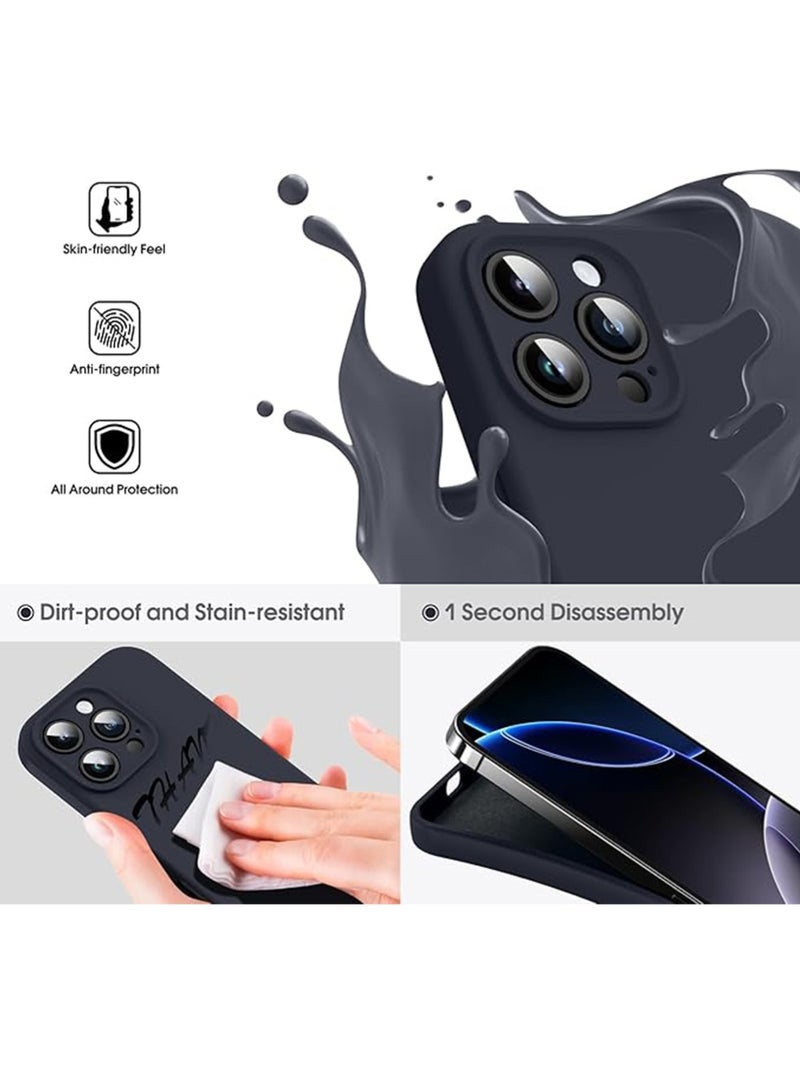 WRISTWISE Case Cover for iPhone 16 Pro Max - [Camera All-Round Protection] [Soft Microfiber Lining Anti-Scratch] Shockproof Phone Case Cover, Black - Image 3