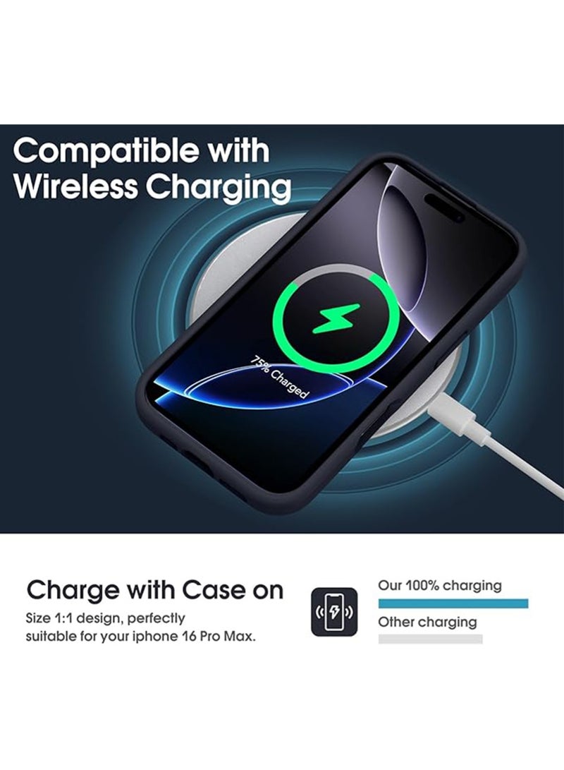 WRISTWISE Case Cover for iPhone 16 Pro Max - [Camera All-Round Protection] [Soft Microfiber Lining Anti-Scratch] Shockproof Phone Case Cover, Black - Image 5