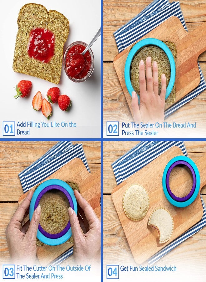LACUNAS Sandwich Cutter and Sealer for Kids - Stainless Steel PB&J Sandwich Maker & Decruster - Cute Lunchbox Accessories For Kids Lunchbox and Kids Bento Box - Image 5