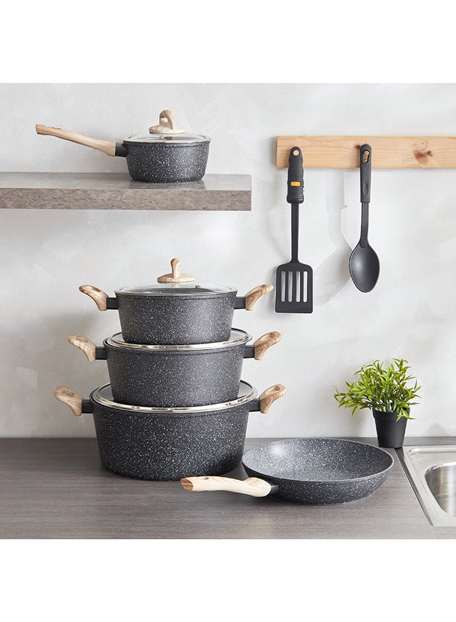 Home Box Nevada 11-Piece Forged Non-Stick Cookware Set 30x12.8x35 cm - Image 3