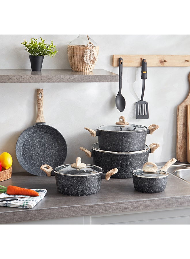 Home Box Nevada 11-Piece Forged Non-Stick Cookware Set 30x12.8x35 cm - Image 1