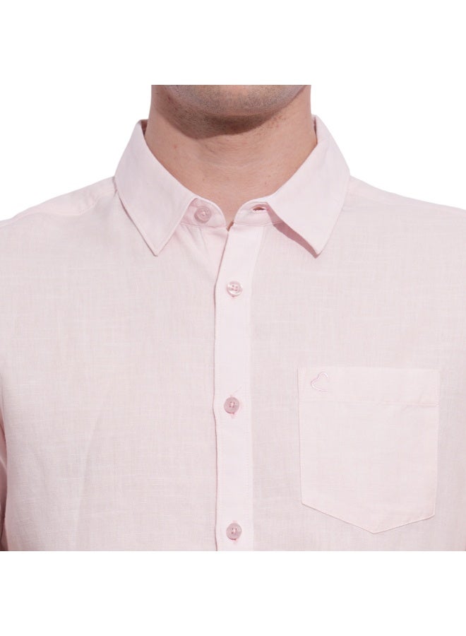 Being Human Mens Pink Collared Short Sleeve Shirt - Image 5