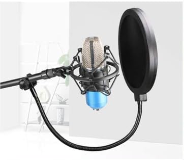 HORNO Professional Microphone Filter Screen-Mic Pop Blocker Mask Shield Screen with Flexible Gooseneck Mount - Image 3