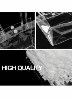 Excefore Clear PVC Gift Bags Reusable Transparent Shopping Bag Gift Wrap Tote with Handles for Wedding Flowers Birthday Valentines Day Party Bags 15 x 7 x 16cm(10Pcs)  - Image 2