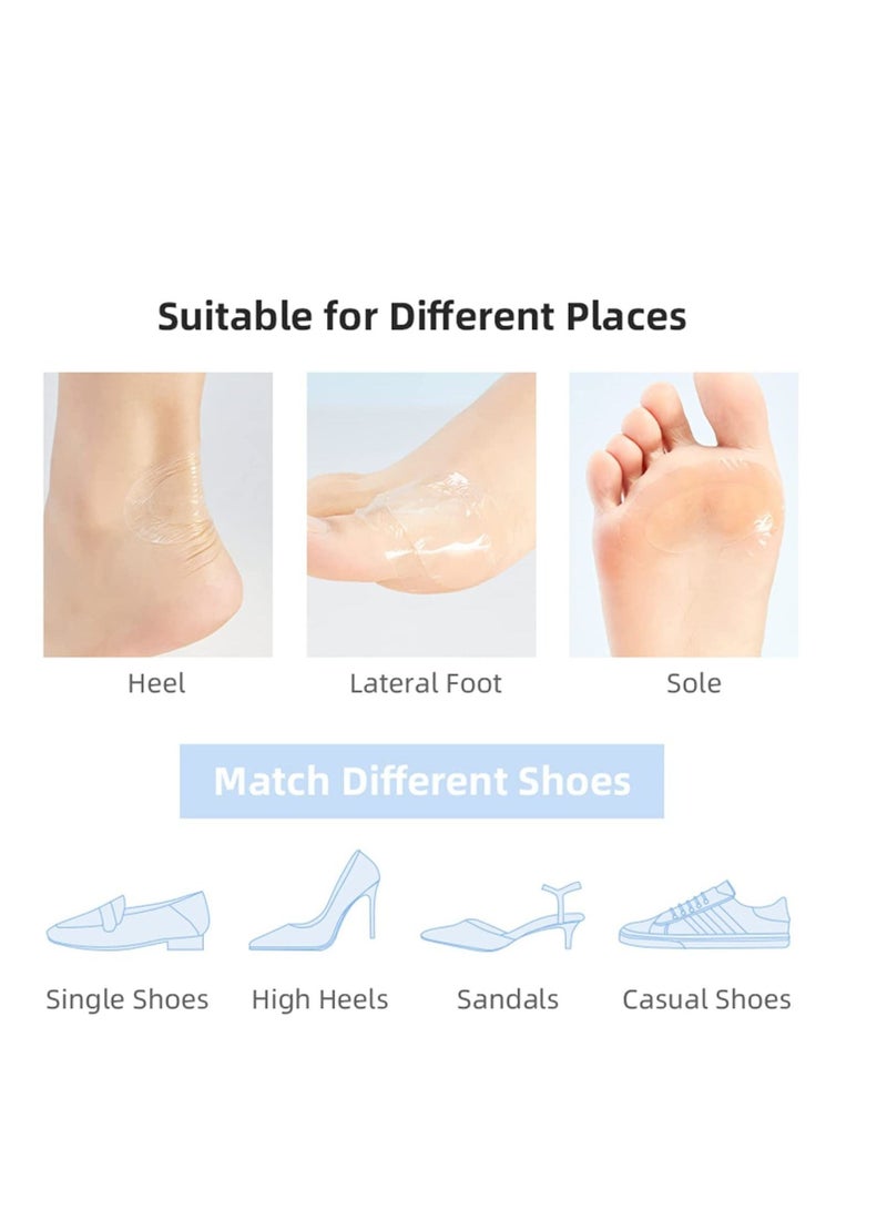 SYOSI Invisible Heel Protectors Shoe Sticker 100Pcs Anti wear Foot Care Protection Pad Ultra Thin Transparent Self Adhesive Heel Protect Sticker Protect Skin from Rubbing  Heel Anti Slips Blister - Image 2