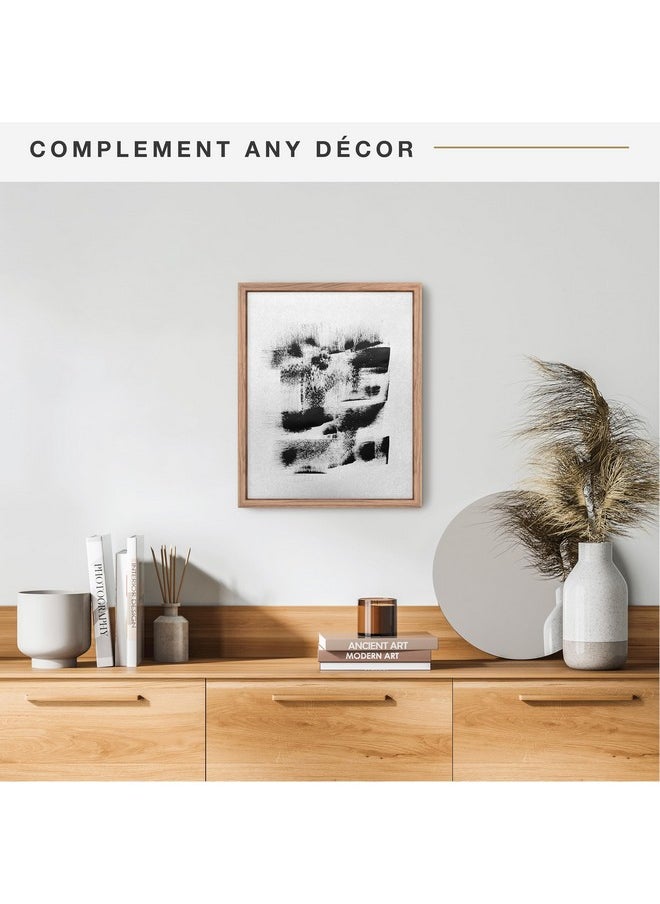 MCS MCS Canvas Float Frames 16x20 Frame, Walnut Woodgrain Frame for Finished Canvases, Vertical & Horizontal Wall Hanging Large Frame with Adhesive for Canvas Paintings (1-Pack)  - Image 1