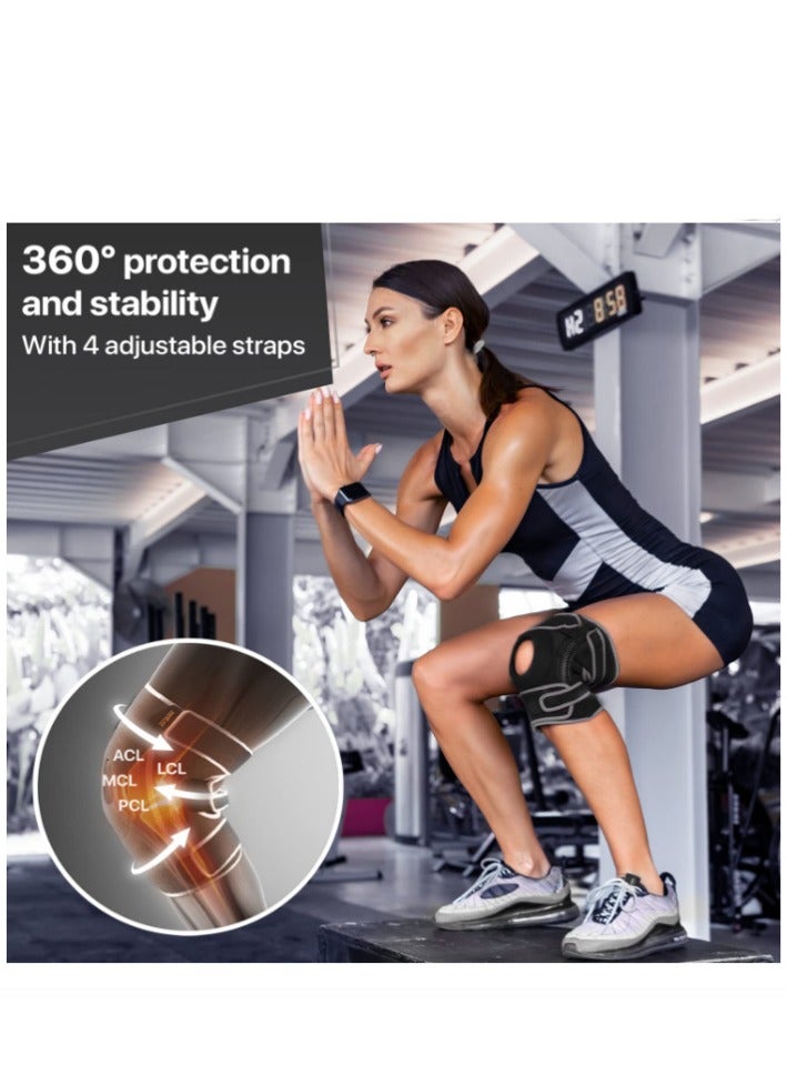 RATSAW Professional Knee Pad Knee Brace with Side Stabilizers and Patella Gel Pads Adjustable Compression Knee Support Braces for Knee Pain  - Image 3