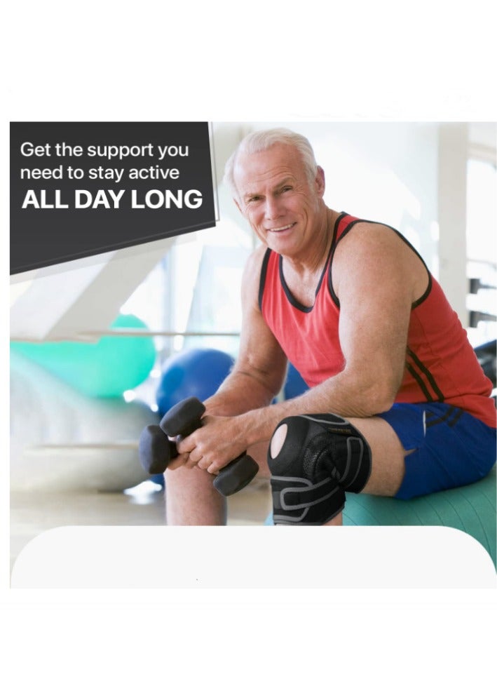 RATSAW Professional Knee Pad Knee Brace with Side Stabilizers and Patella Gel Pads Adjustable Compression Knee Support Braces for Knee Pain  - Image 5