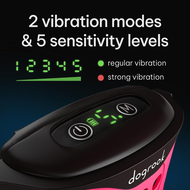 DogRook Rechargeable Dog Bark Collar - No Shock Dog Training Smart Collar - Beep & Vibration Stop Barking Dog Devices - No Bark Collar - Martingale Collars for Large Dog, Medium & Small - 12-110 lbs - Image 4