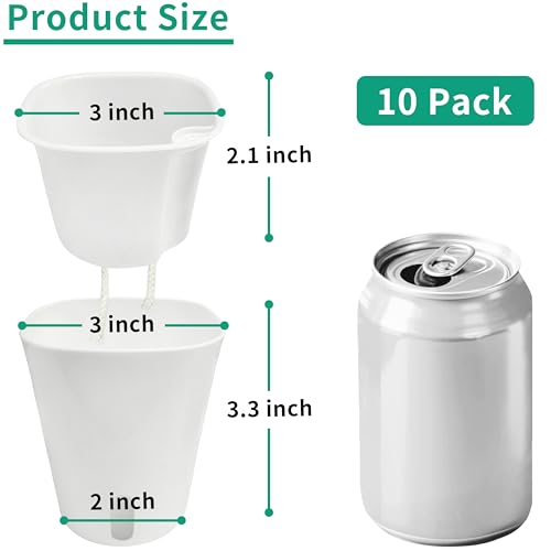 TCBWFY 3" Self Watering Pots - 10 Sets Planter Pots for Indoor Plants With Water Level Indicator and Multiple Vents - for House Plants, Flowers, Herbs - Image 3