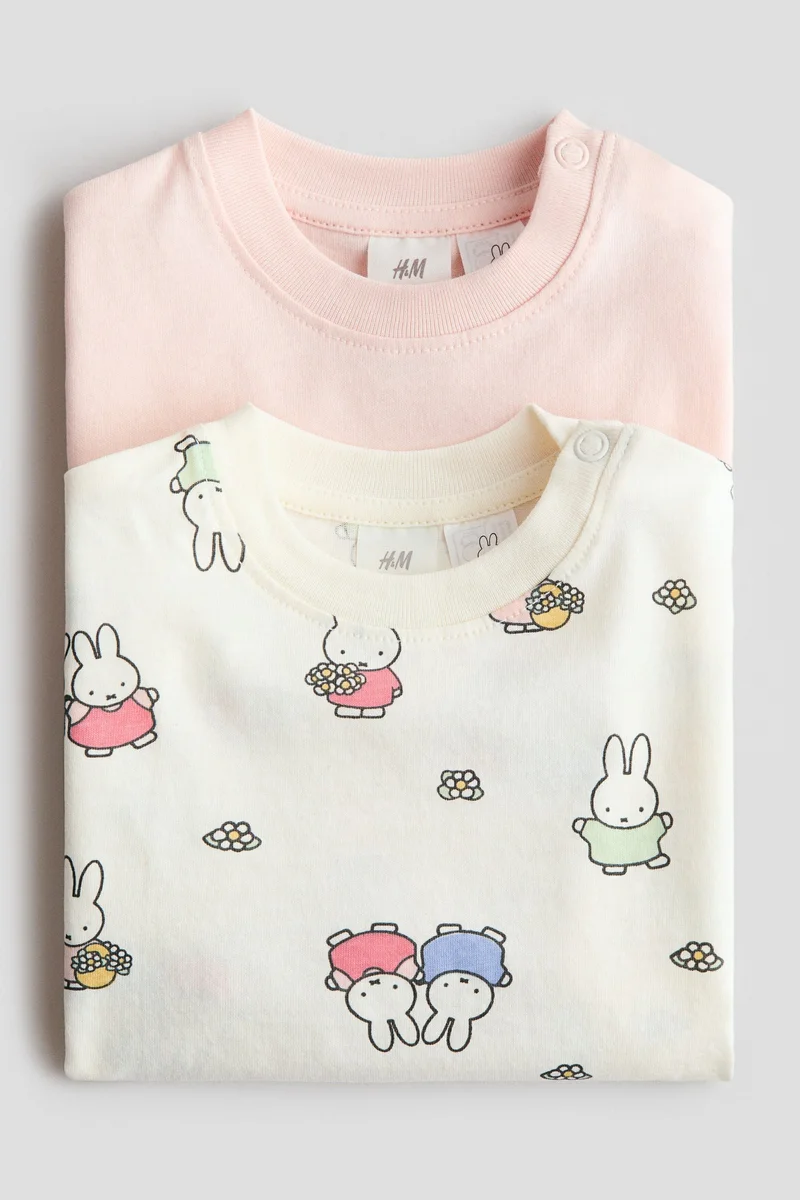 H&M 2-pack printed cotton T-shirts