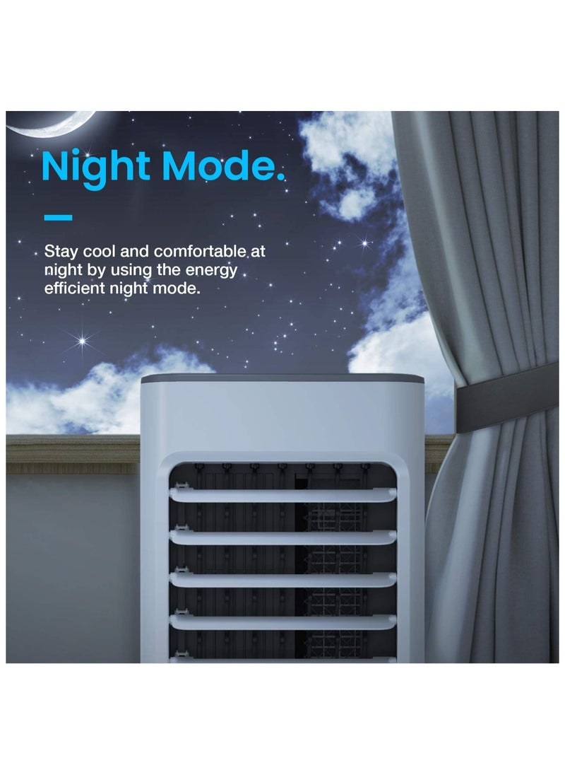 Pro Breeze - Pro Breeze 4-in-1 Air Cooler with 5 Litre Capacity, Remote Control, 3 Fan Speed, and LED Display. Powerful Evaporative Portable Air Cooler with Built-in 7 Hour Timer & Automatic Oscillation - Image 1