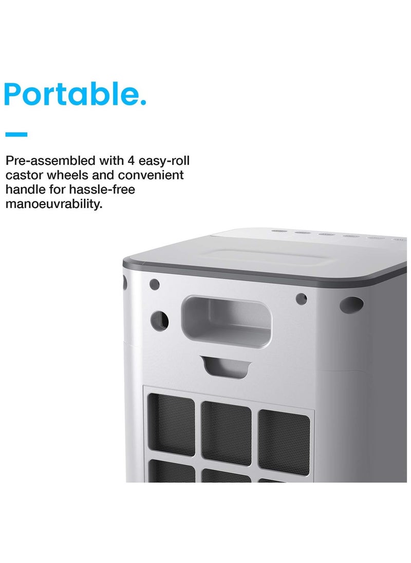 Pro Breeze - Pro Breeze 4-in-1 Air Cooler with 5 Litre Capacity, Remote Control, 3 Fan Speed, and LED Display. Powerful Evaporative Portable Air Cooler with Built-in 7 Hour Timer & Automatic Oscillation - Image 1