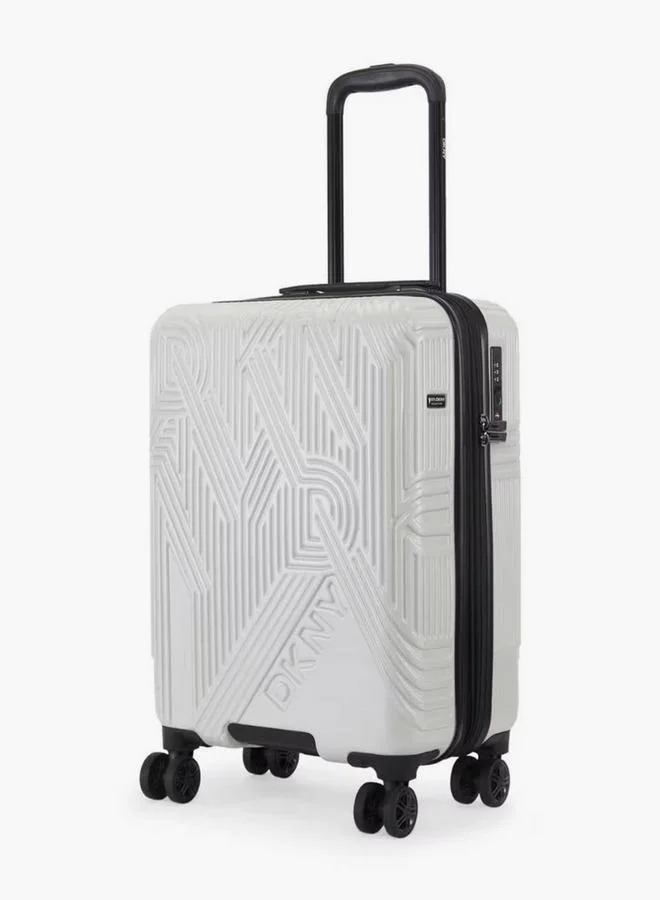 د ك ن ي Textured Hardcase Luggage Trolley With Retractable Handle - 24 Inches Check-In Bag