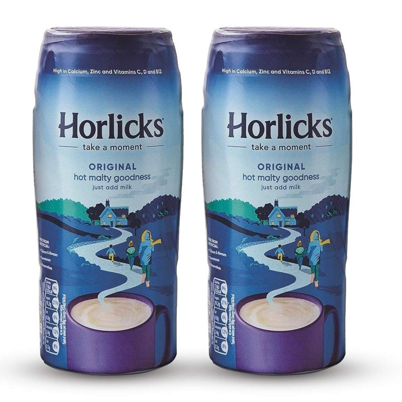 Horlicks Malted Milk Powder 500 Gram (Pack of 2 Jars) - Made in England for Malt - Creamy, Malty Taste - Free From Artificial Colors, Sweeteners, and Preservatives - Image 2