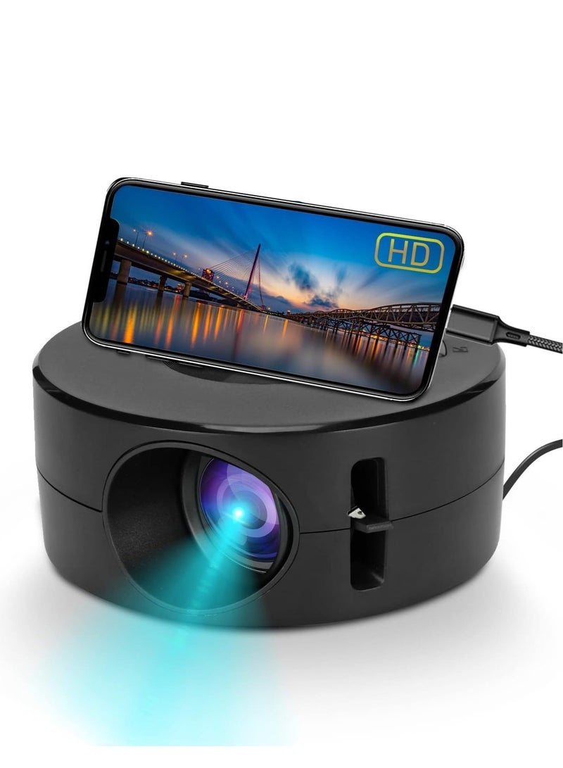 جهاز عرض متنقل YT200 LED صغير، مشغل وسائط المسرح المنزلي 1080P، سينما فيديو سلكية للاجتماعات الداخلية/الخارجية بنفس الشاشة - Image 1