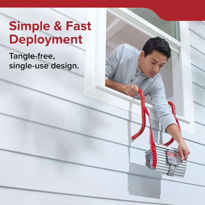 Kidde Fire Escape Ladder, 2-Story Rope Ladder, Extends to 13-Feet, Anti-Slip Rungs - Image 5