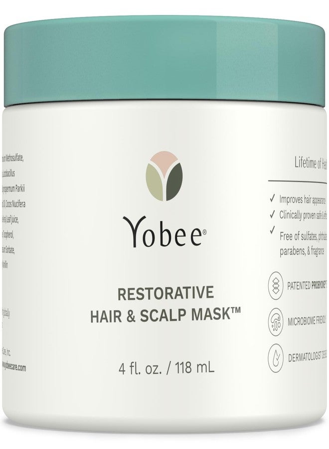 Yobee Restorative Scalp Mask - Dry Scalp Treatment Hair Mask - Probiotic Extracts, Organic Honey, Turmeric, Vitamin B12 - Natural Dry, Itchy, Sensitive Scalp and Dandruff Relief - for Adults, 4 fl oz - Image 1