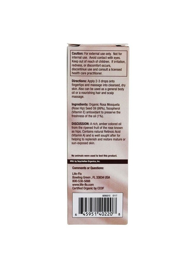Life-flo Pure Organic Rosehip Seed Oil Hydrating Face Oil Dry Skin Care Cold Pressed From Organic Rose Hips Rich In Fatty Acids And Vitamin A (Retinol) Hypoallergenic 60 Day Guarantee 4Oz  - Image 3