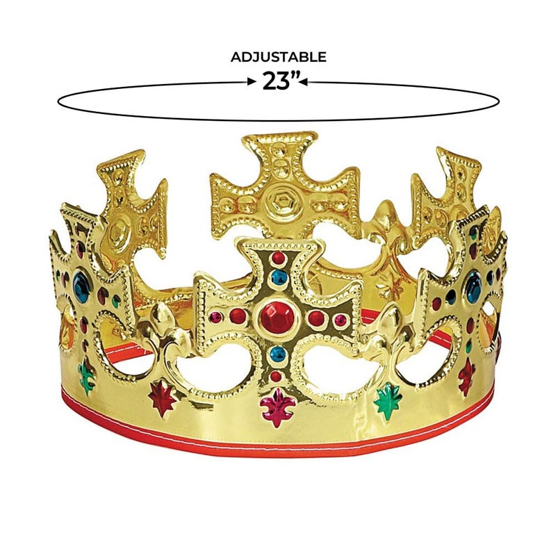 Unique Party Unique Gold Plastic King Crown - One Size, 1 Pc - Image 2