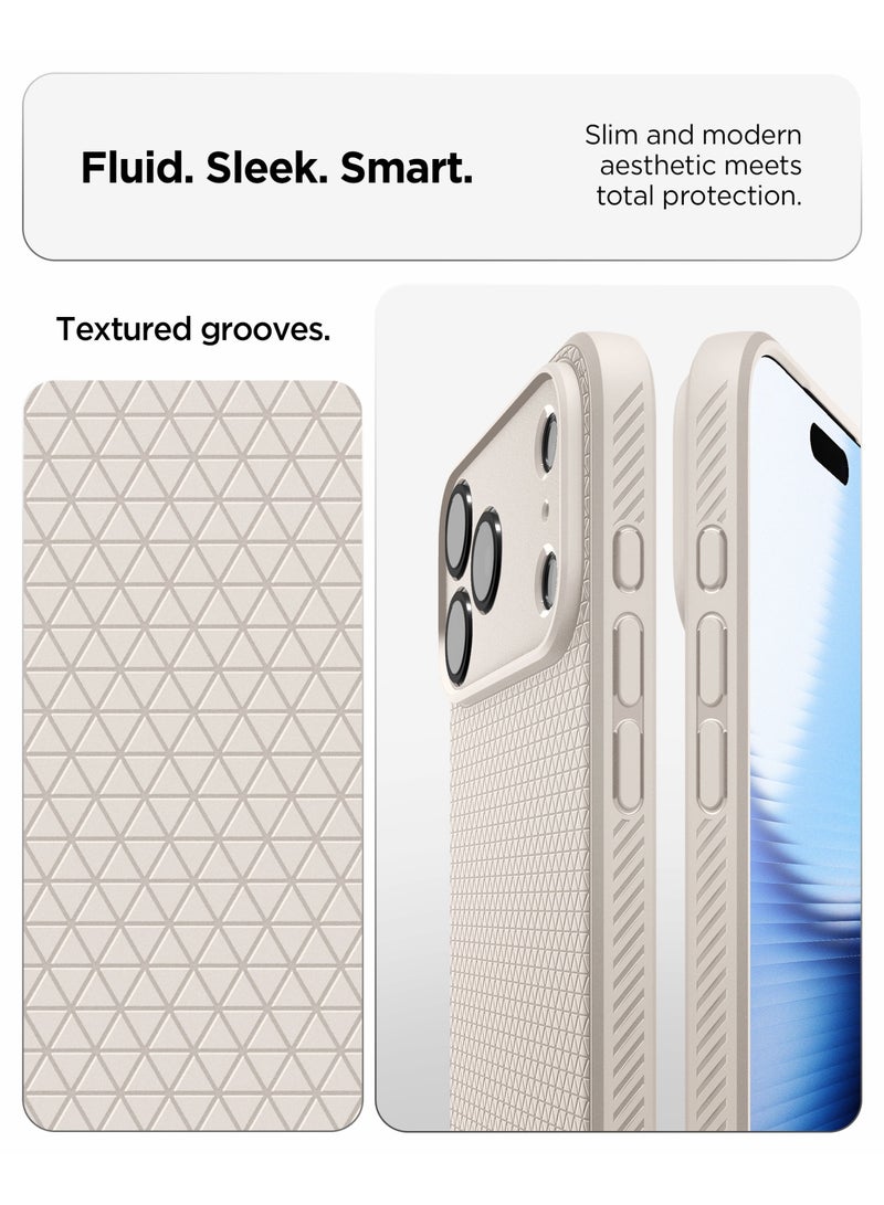 Spigen Liquid Air iPhone 17 Pro Max Case Cover (2025) - Natural Titanium - Image 3