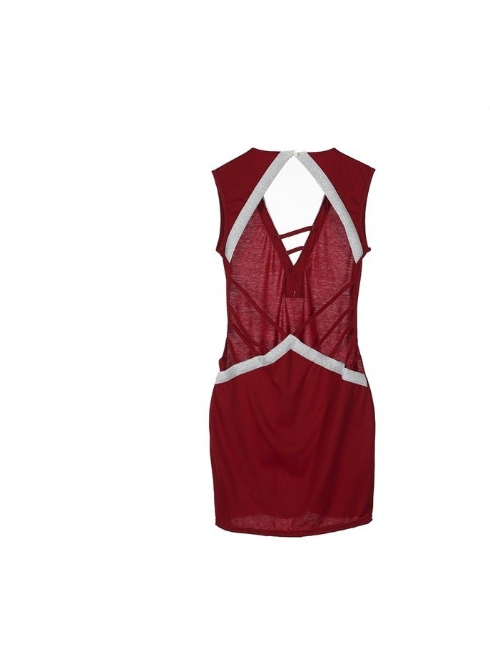 هنادى لانجري نسائي أنيق - خامة ليكرا - بيبي دول -أحمر - Image 4