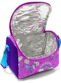 CORAL HIGH Kids Purple Light Pink Unicorn Patterned Thermo Lunch Box 11820  - Image 5