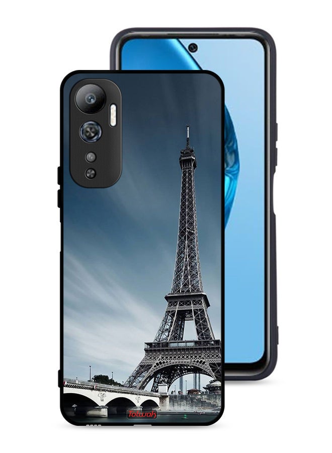 Tolwak Infinix Hot 20 4G Protective Case Cover Eiffel Tower - Image 1