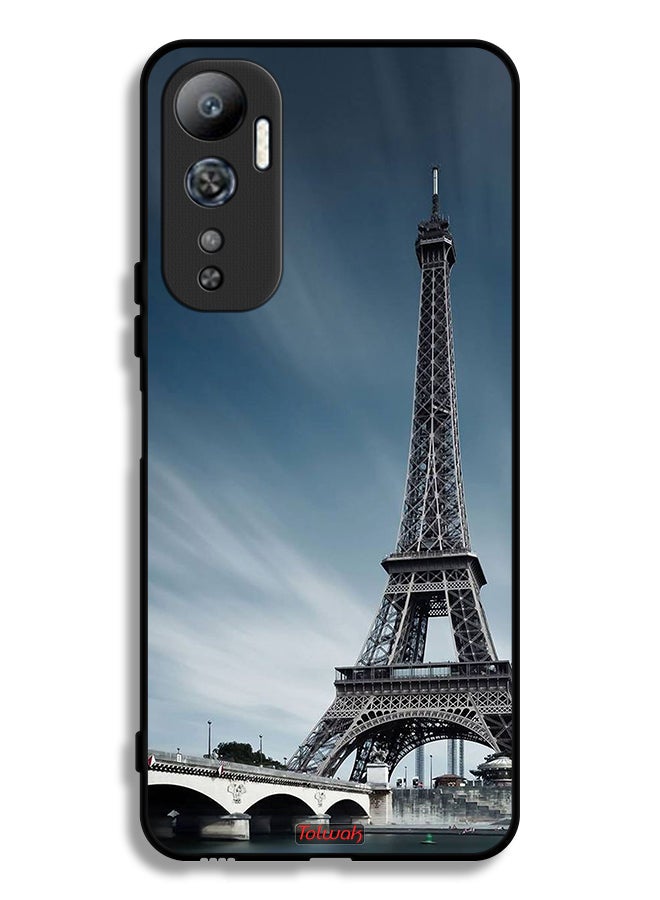 Tolwak Infinix Hot 20 4G Protective Case Cover Eiffel Tower - Image 2