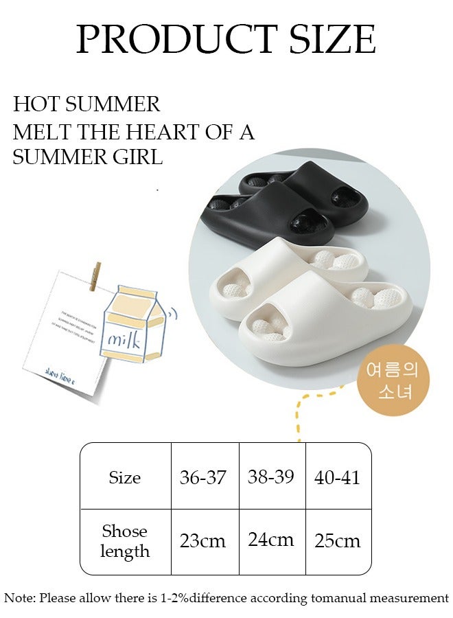 DUNISO Women's Bath slippers Quick Drying Slide Sandal with Thick Sole Non-Slip Soft Shower Slippers Open Toe Spa Bath Pool Gym House Sandals for Indoor & Outdoor - Image 2