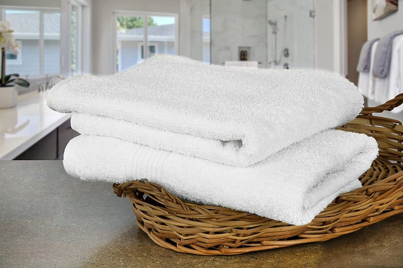 Vocal Store Ultra Soft, Super Absorbent, 100% Cotton 6 Piece Bath Towel Set, 600 GSM, 30 inch x 60 inch (White, Set of 6) TW-V01-WHT-6 - Image 4