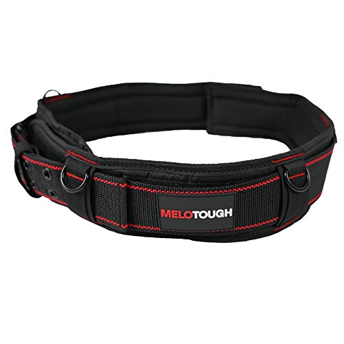MELOTOUGH Padded Tool Belt with D ring for men construction Strong Durable Double Metal Roller Buckle,adjustable waist 44'-53'thick confortable foam padding (XXL) - Image 1