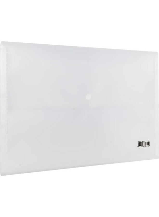 Deli 10 A4 Thick Transparent File Folders, Button Closure Document Sleeves, Waterproof Archive Folders, Financial Bill Storage, Study Supplies, P05501A - Image 3