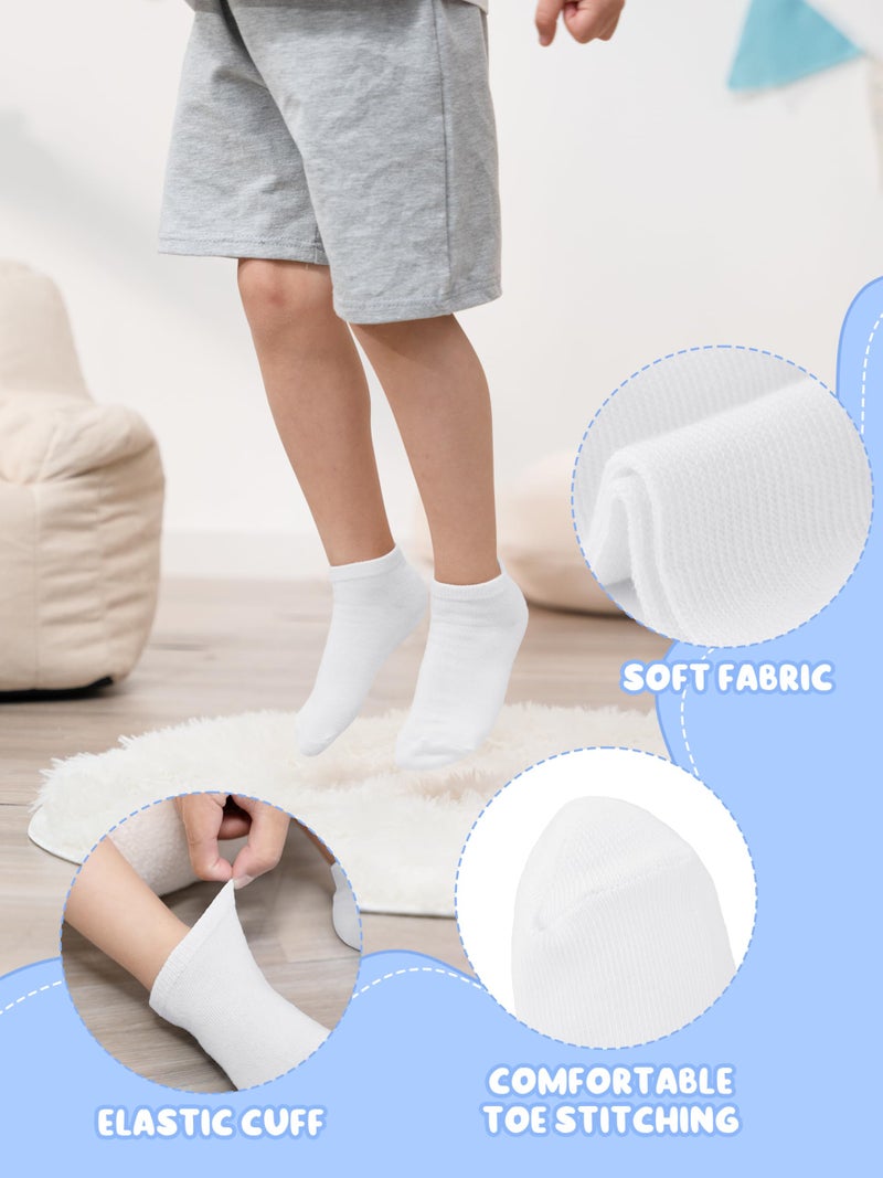 Cooraby 15 Pack Kids' Half Cushion Low Cut Athletic Ankle Socks Boys Girls Ankle Socks - Image 3