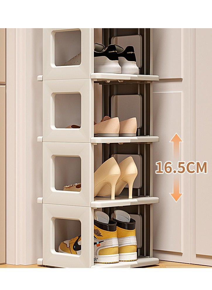 Bukela Foldable Shoe Rack, 7 Tiers Shoe Storage Plastic Shoe Tower, for Bedroom, Floor Entryway. (26x26.5x110.5cm) - Image 4
