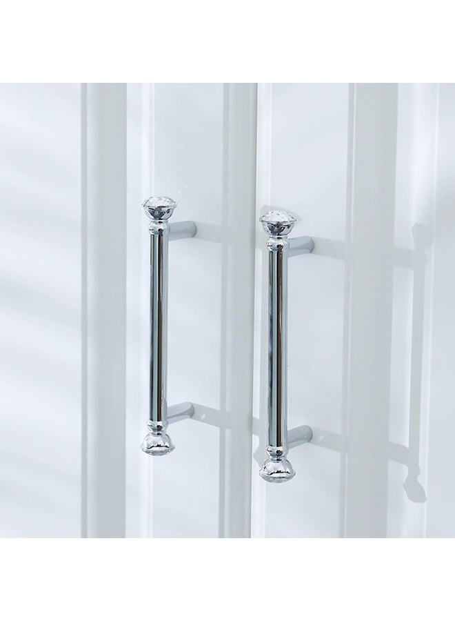 milano Milano Luna Crystal Cabinet Handle – Elegant Zinc Alloy Drawer Knob with Sparkling Design for Cabinets, Wardrobes, Dressers & Furniture Small Chrome  - Image 3