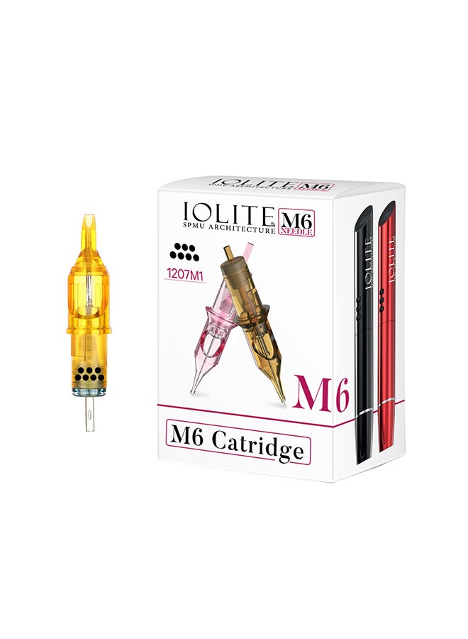 IOLITE 10- Pieces Tattoo Cartridge Needles, Pen SPMU Machine M6 Disposable Universal - 1207M1 - Image 1