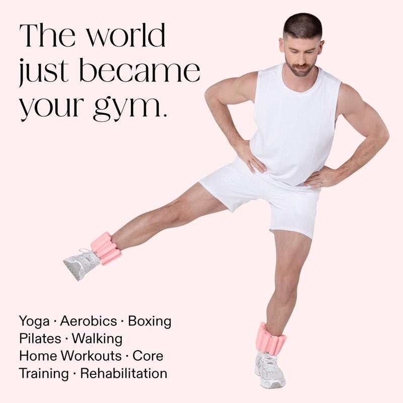 Bala Bangles Wrist & Ankle Weights for Women & Men - 3 lb Adjustable Weighted Bands - Soft Silicone Arm & Leg Weights for Pilates, Yoga, Walking, Barre, Home Workout & Strength Training Exercise - Image 3