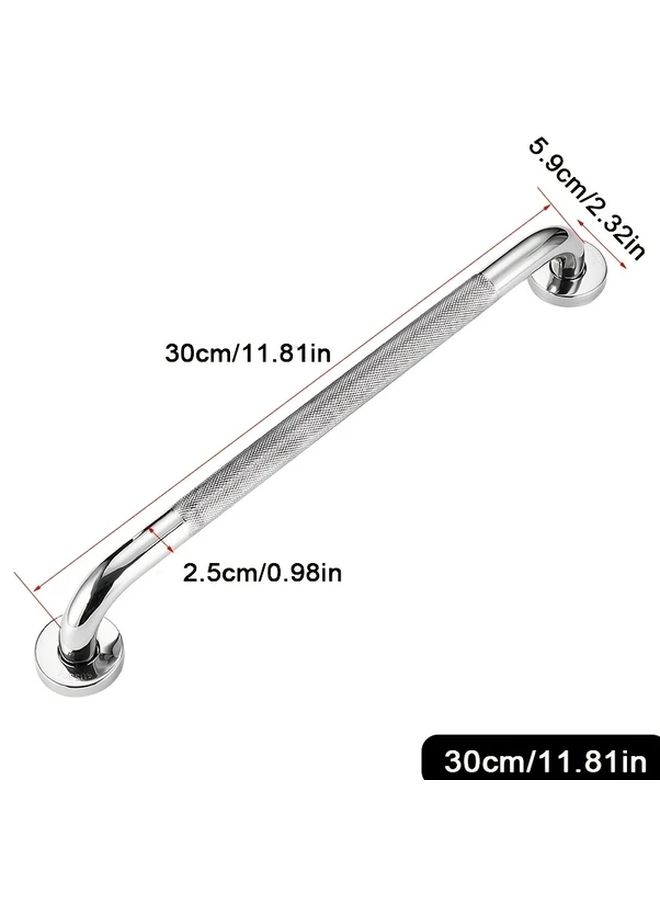 Adjustable 11 81 Inch Stainless Steel Bathroom Safety Handrail Non Slip Grip For Elderly Disabled - Image 3