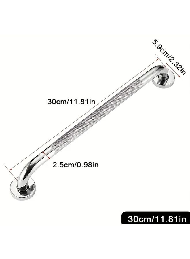Adjustable 11 81 Inch Stainless Steel Bathroom Safety Handrail Non Slip Grip For Elderly Disabled - Image 4
