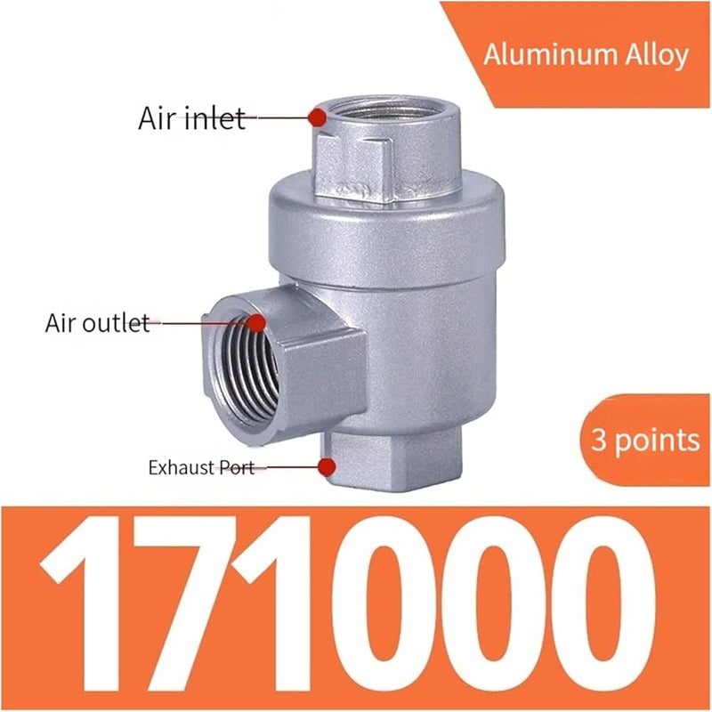 Pneumatic Quick Exhaust Valve 1 4 3 8 1 2 Inch 171000 Aluminum Auxiliary Valve - Image 3